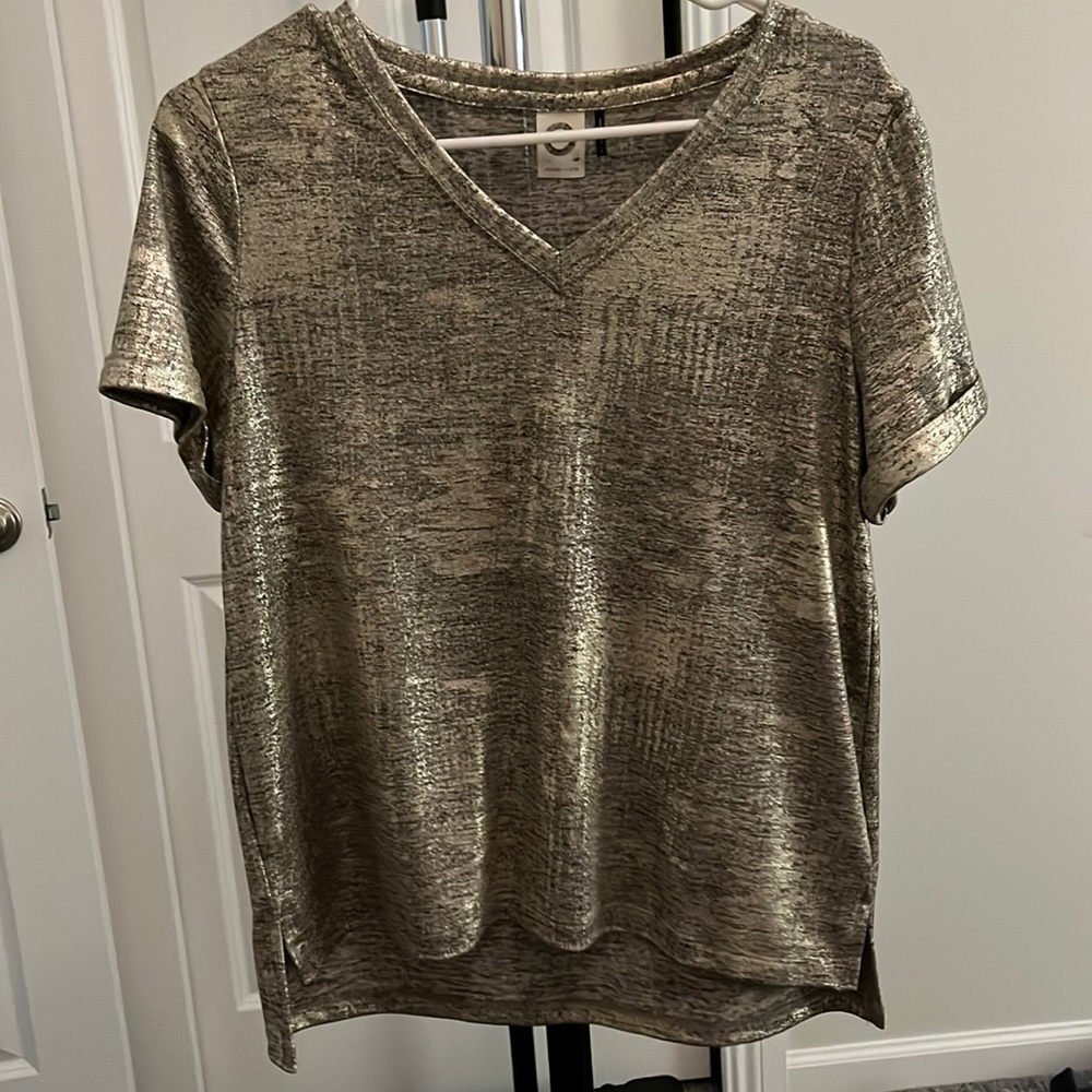 Anthropology shimmer t shirt.